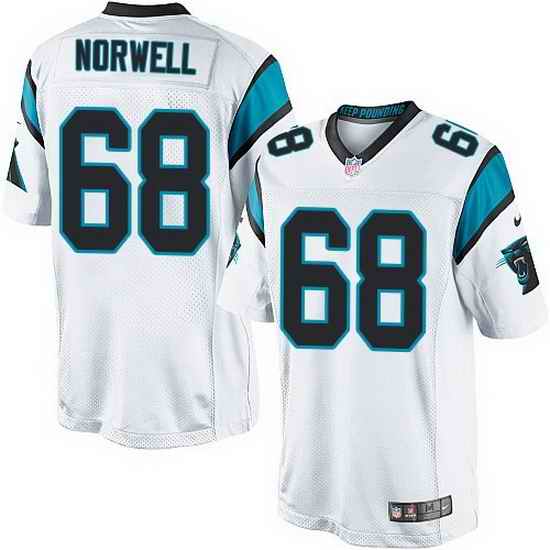 Nike Panthers #68 Andrew Norwell White Team Color Mens Stitched NFL Elite Jersey